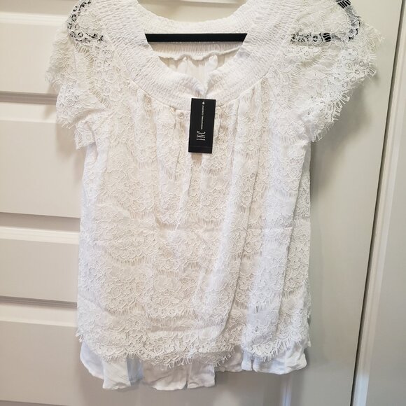 INC Bright White Women's Top Medium - Picture 1 of 8